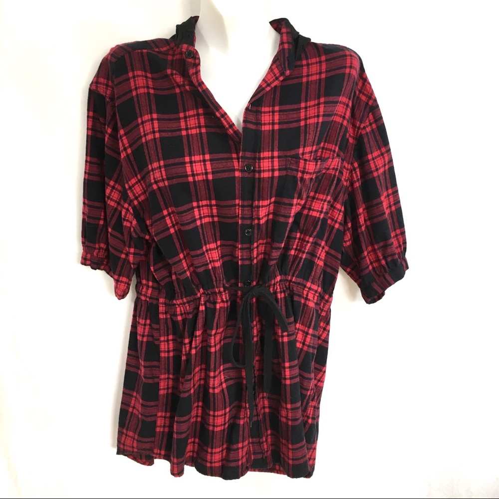 Norma Kamali Cotton Hooded Button Shirt SM
